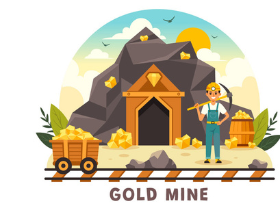 10 Gold Mine Illustration