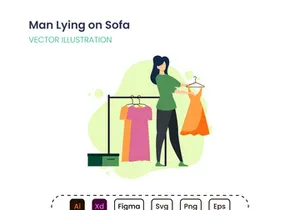 Woman choosing clothes in the store