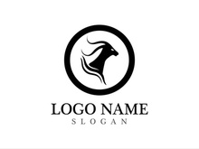 Goat logo template vector icon illustration design