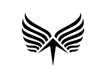 Black wing falcon bird logo preview picture