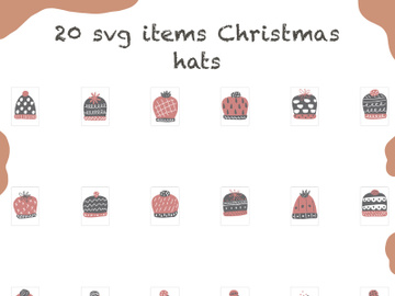 20 svg hat icons design art illustration Christmas preview picture