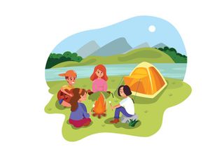 M171_ Enjoy Vacation Illustrations