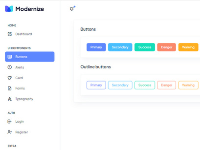 Modernize Free Bootstrap Admin Dashboard Template