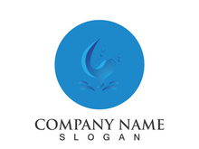 Blue water drop vector logo icon illustration images