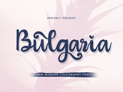 Bulgaria - Modern Calligraphy Font