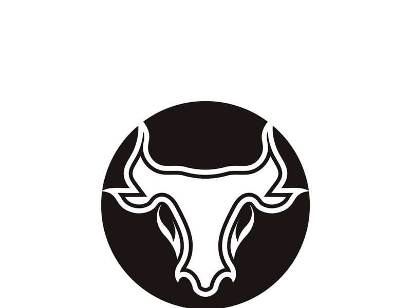Bull head logo vector icon design illustration
