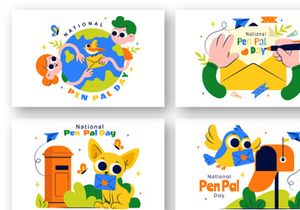 8 National Pen Pal Day Illustration