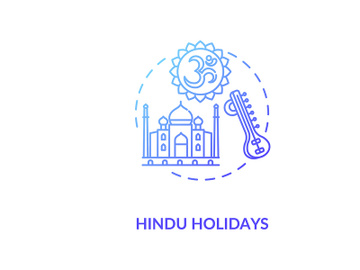Hindu holidays concept icon preview picture