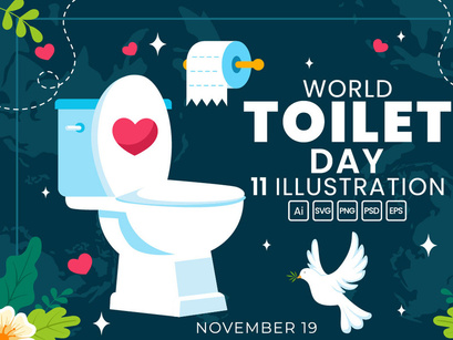 11 World Toilet Day Illustration