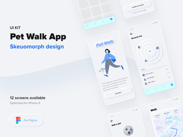 Pet Walk App - Free UI Kit preview picture