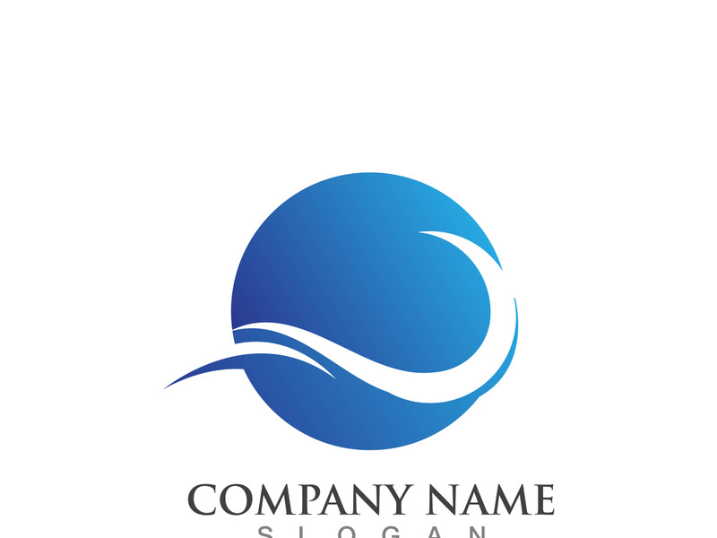 Water wave icon vector illustration design logo