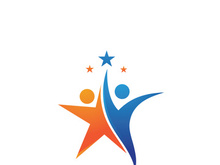 Star success people care logo and symbols