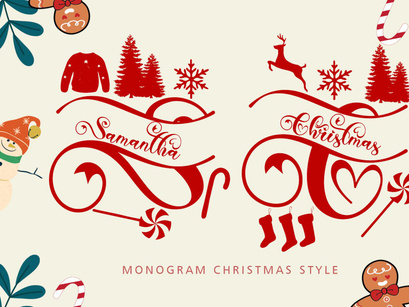 Samantha Christmas Monogram