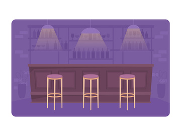 Bar arrangement 2D vector isolated illustration preview picture