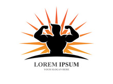 Vector object and Icons for Sport Label  Gym Badge  Fitness Logo Design