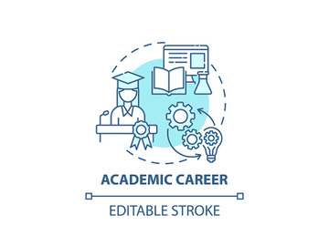 Academic career concept icon preview picture
