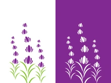 Fresh lavender flower logo vector flat design