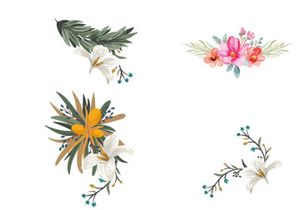 Vector Flower Watercolor Illustration