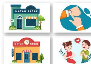 10 Watches Store Illustration