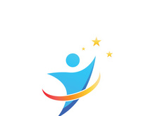 People star logo design to achieve a success or dream.