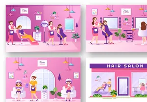 11 Hair Salon Illustration