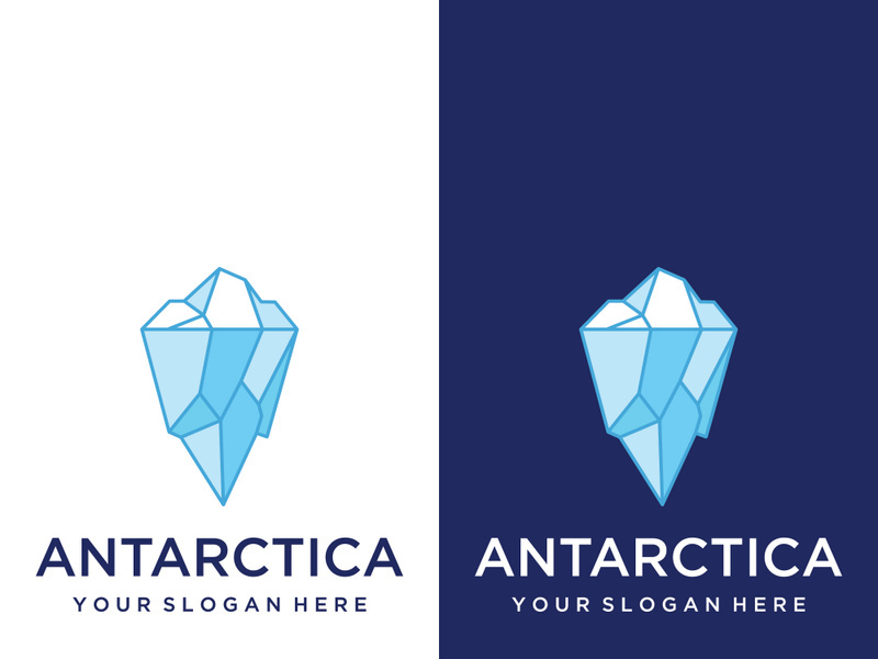 Antarctic iceberg logo design.