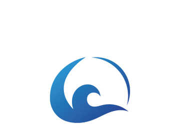 Ocean water wave wave logo design. preview picture