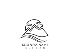 Mountain icon Logo Template Vector illustration design