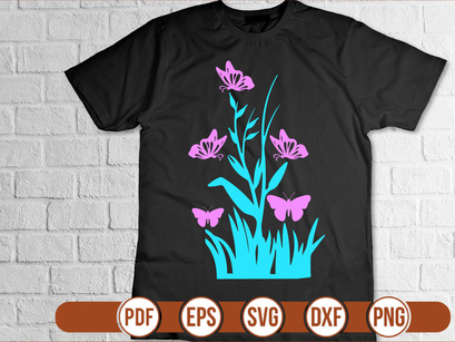 butterfly vintage t shirt Design