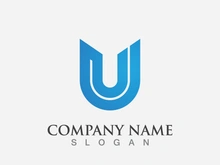 U letter logo alphabet design icon for company