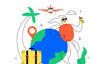 10 Solo Travel Vector Illustration