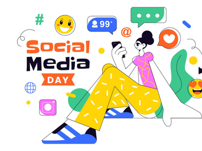 7 Social Media Day Illustration