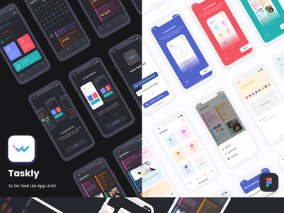 Taskly - To Do Task & Event Manager App UI Kit
