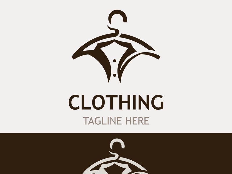 Clothing and Fashion logo design hanger concept, creative simple fashion shop business fashion vector beauty