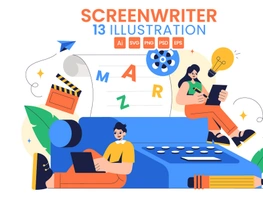 13 Professional Screenwriter Illustration preview picture