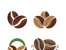 Coffee bean icon vector illustration template