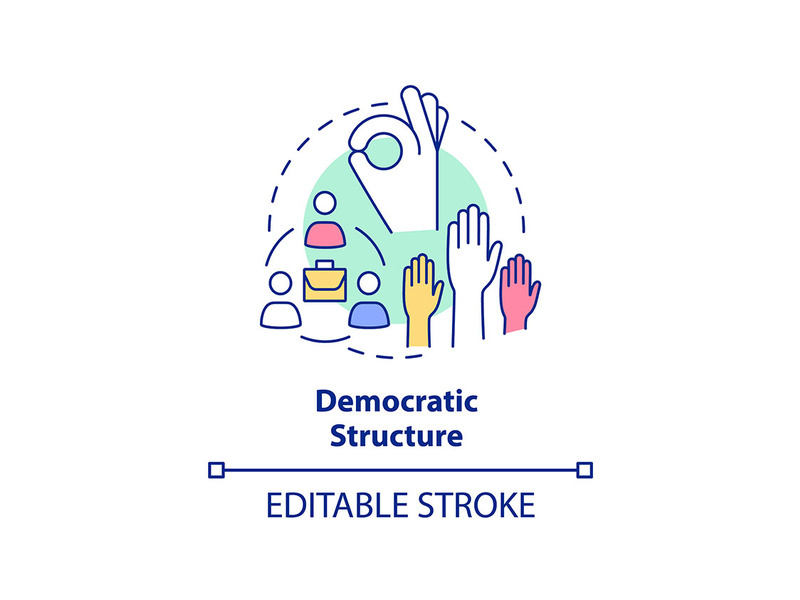 Democratic structure concept icon