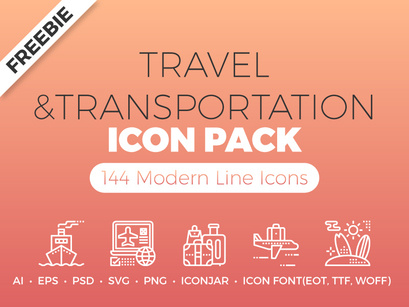 Travel & Transportation Icon Pack
