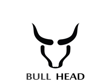 Retro vintage bull head horns logo. preview picture