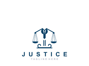 Justice logo design simple lawyer minimalist legal symbol illustration preview picture