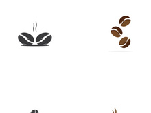 Premium coffee bean logo design.