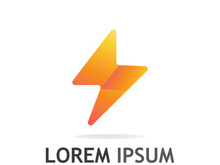 Colorful electric lightning logo design.