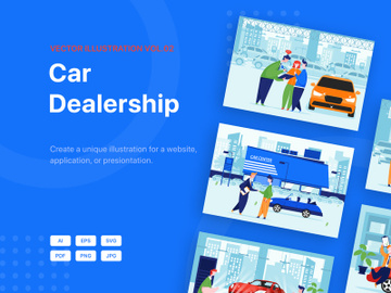 Car Dealership Vector Illustration_Pack 02 preview picture