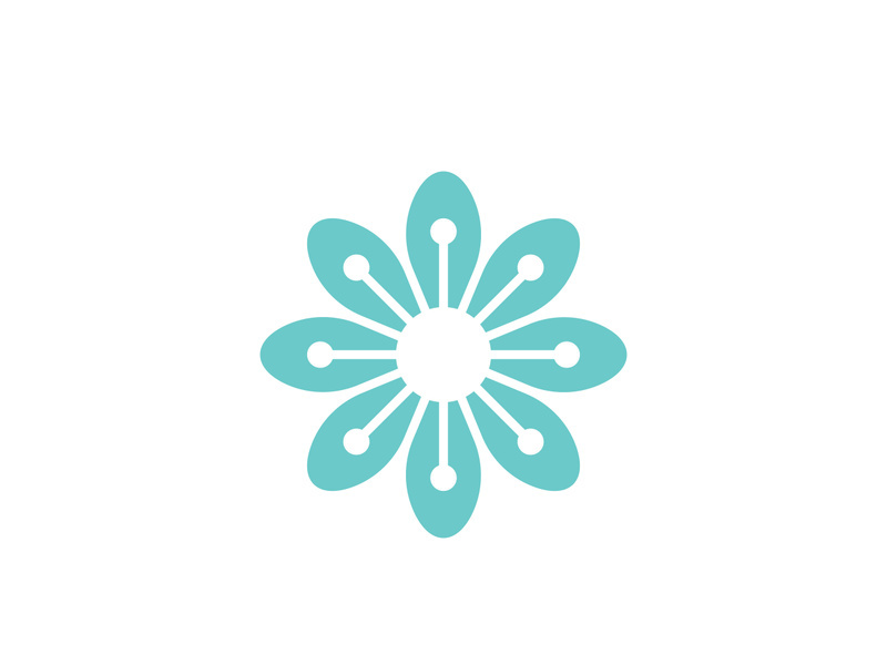 flower vector icon design template