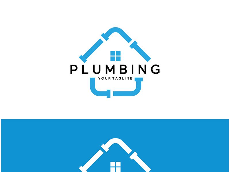 Plumbing logo vector design template. water pipe logo design.Leaking water logotype,Design Concept, Creative Symbol, Icon