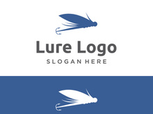 Fishing logo design with fish food concept.