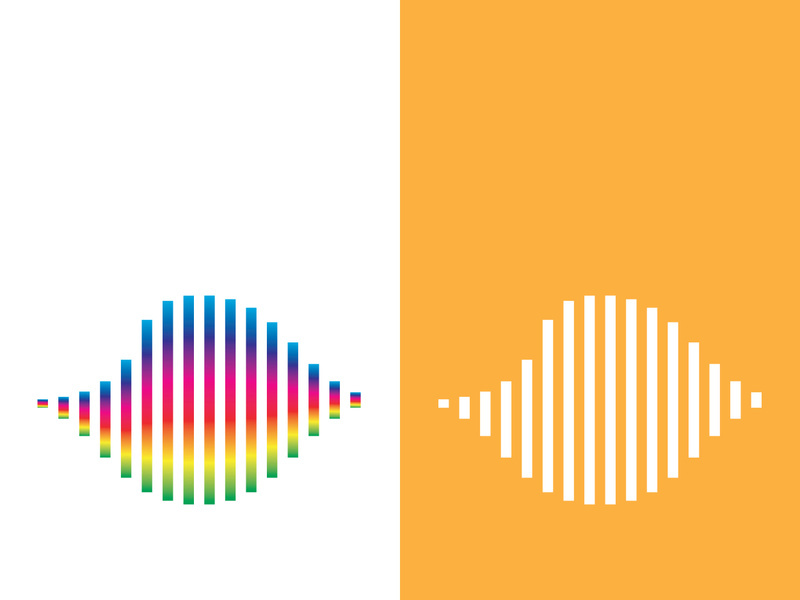 Sound waves vector illustration design template