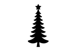Stylized Christmas Tree Silhouette for Holiday Decor and Seasonal Promotions