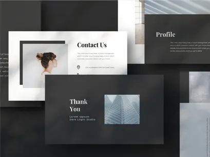 Dark Light Powerpoint Template