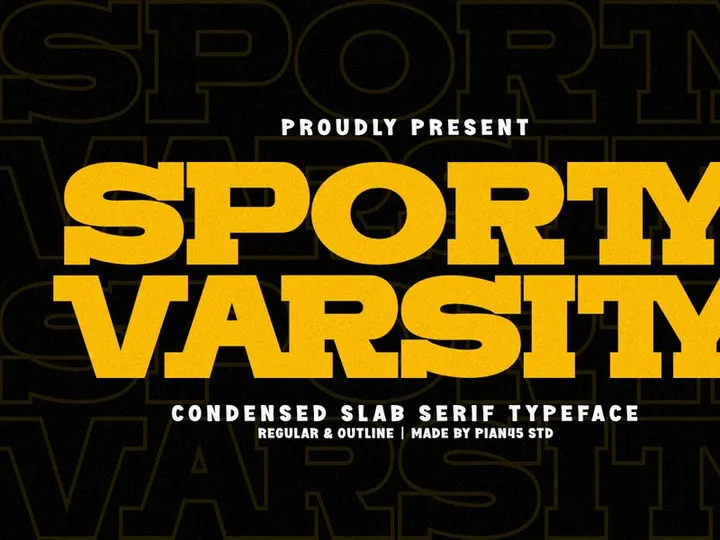 Sporty Varsity - Condensed Slab Serif